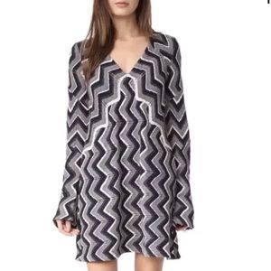 Free People zig zag sweater dress size Small NWT